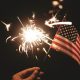 flag and sparkler