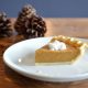 pumpkin pie at thanksgiving dinner